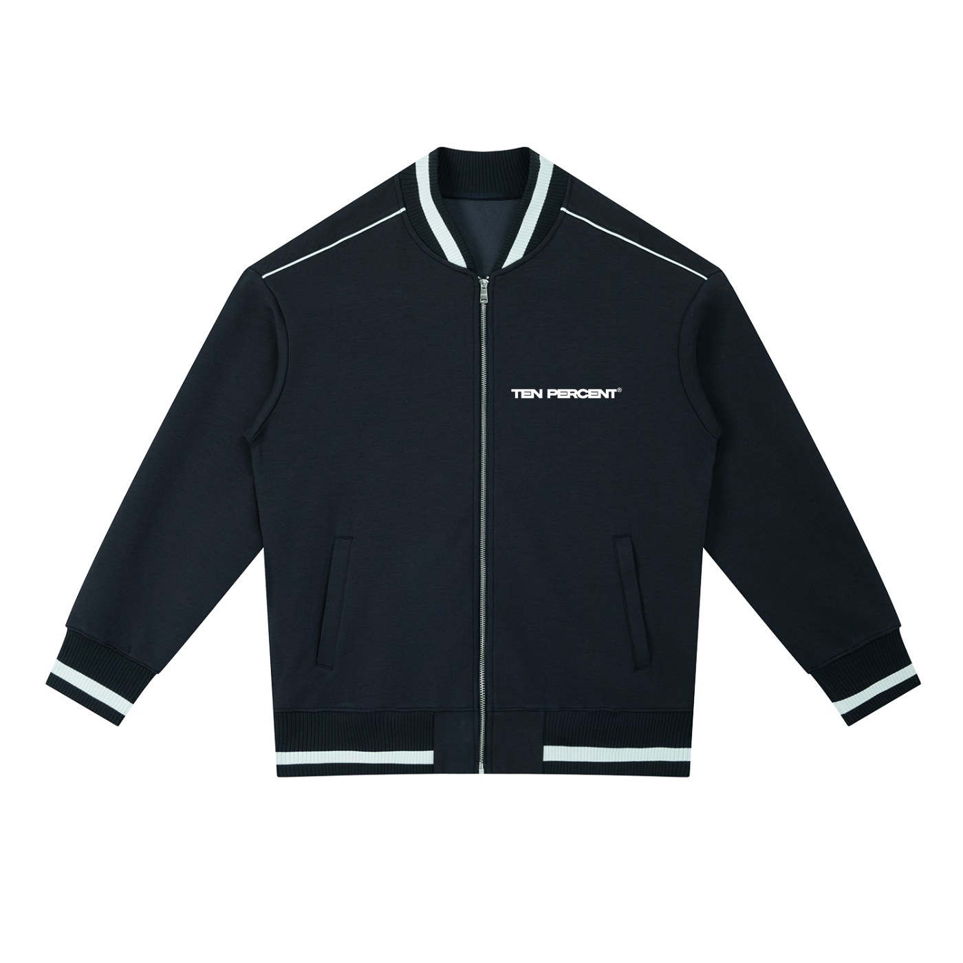Contrast Piping Zip Bomber Jacket - Image 5